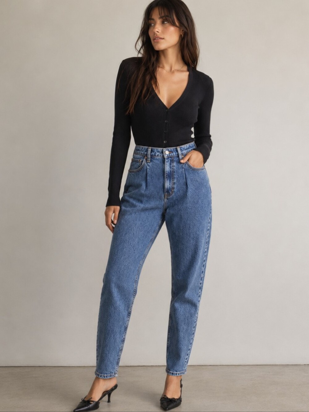 Abercrombie & fitch the 80s mom high rise Ankle jeans With Pleats Size 28 / 6 S